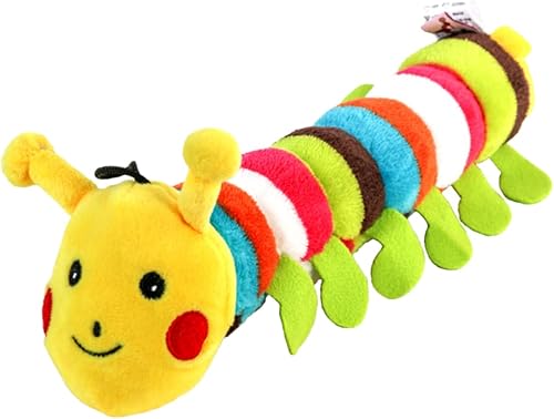 Miniatura 1 de BCOATH Juguete de dentición para perros, cachorros, juguetes de dentición, gato, juguete chirriante, lindo juguete de peluche suave de oruga, lindo