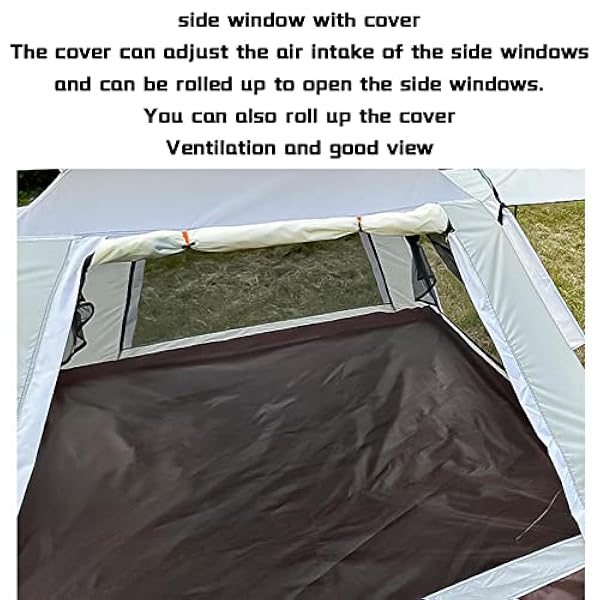 Tent 4 Man Pop Open In Three Seconds,Double Doors and Four Windows Tents for Camping Practical and Stable Blackout Tent for Hiking Backpacking