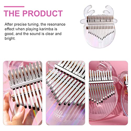 BIENKA 1 Set Kalimba Pouce Piano Belle Bois Acrylique Clair 17 Touches Mini Mbira Doigt Piano for Enfants Adultes… - Les Beatles, Paul McCartney, John Lennon, RIngo Starr, George Harrison BIENKA 1 Set Kalimba Pouce Piano Belle Bois Acrylique Clair 17 Touches Mini Mbira Doigt Piano for Enfants Adultes… – Image 4