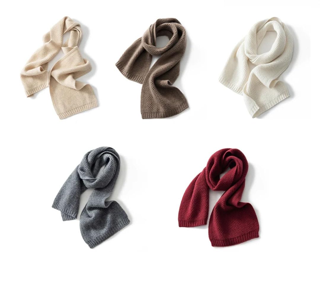 Bufanda cálida de punto para mujer, unisex, color liso, suave, para fiestas de Año Nuevo, negocios, etc