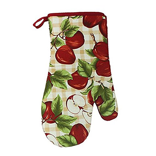 J & M - Oven Mitt Red Apples - 1 Pack