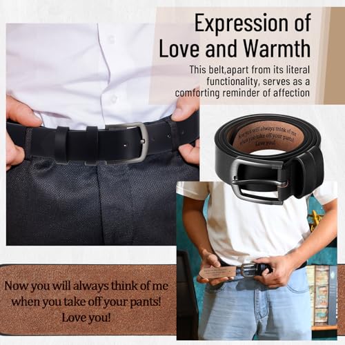 Mens Belt Gift Husband Personalized Belts for Men Engraved Leather Gift for Him Birthday Anniversary Wedding3
