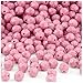 200pc Plastic Round Opaque Faceted Beads 6mm Pink Beads
