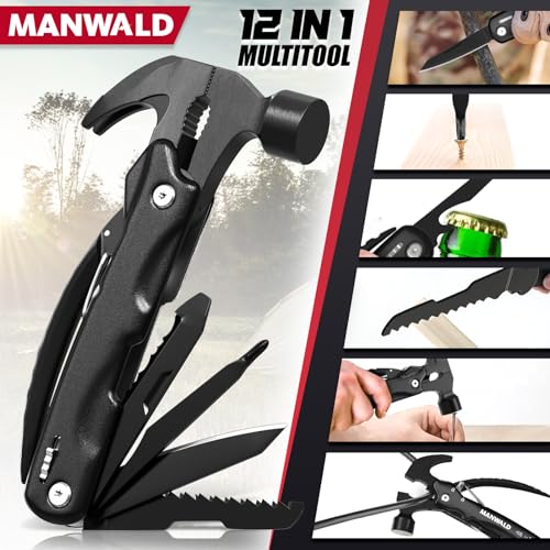 12 in 1 Multitool Hammer, Gifts for Dad, Christmas Stocking Stuffers for Men Adults, Camping Accessories Survival Gear, Cool Gadgets Gifts for Men, Husband, Boyfriends, Birthday Gifts for Him - Image 4