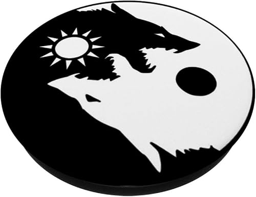 Miniatura 2 de Ying Yang Wolf, negro, Sun Moon, Yin Yang, Zen, Dog Spirit, Negro