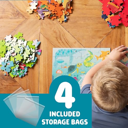 Chuckle & Roar 4 Pack Space, Ocean, Safari, Map Learning Puzzle for Kids | Multipack Puzzle, Grow With You Learning, Educational, Fine Motor Skills, Giftable miniatura 6