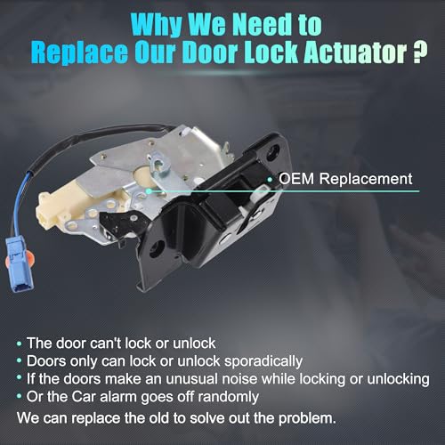 Image of X AUTOHAUX Replacement Rear Liftgate Door Lock Actuator with Cable for Honda Pilot 2003-2008 Tailgate Latch Assembly No.74801S9VA01