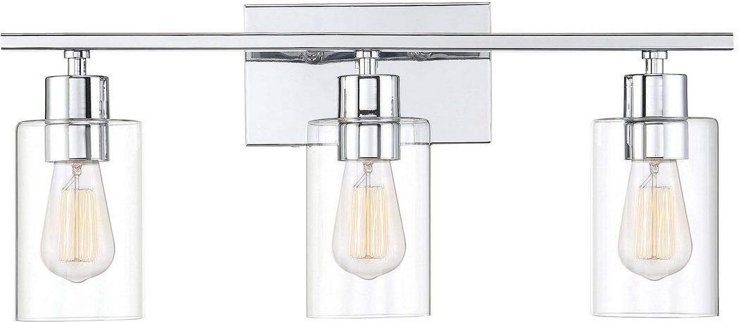 Savoy House 8-2149-3-11 Lambert Modern Clear Glass Bathroom Vanity Wall Light, 3-Light 180 Total Watts, 10