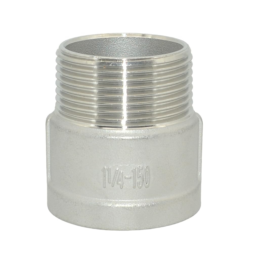 DAN SPEED NPT Stainless Steel Garden Hose Connector, Female to Female Adapter, Heavy Duty (1-1/4 inch)