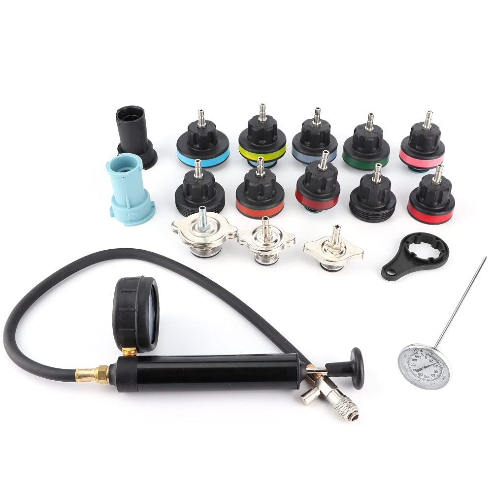 WZDDXUNSF Leak Tester Kit, Water Detector Car Cooling System Universal Radiator Pressure