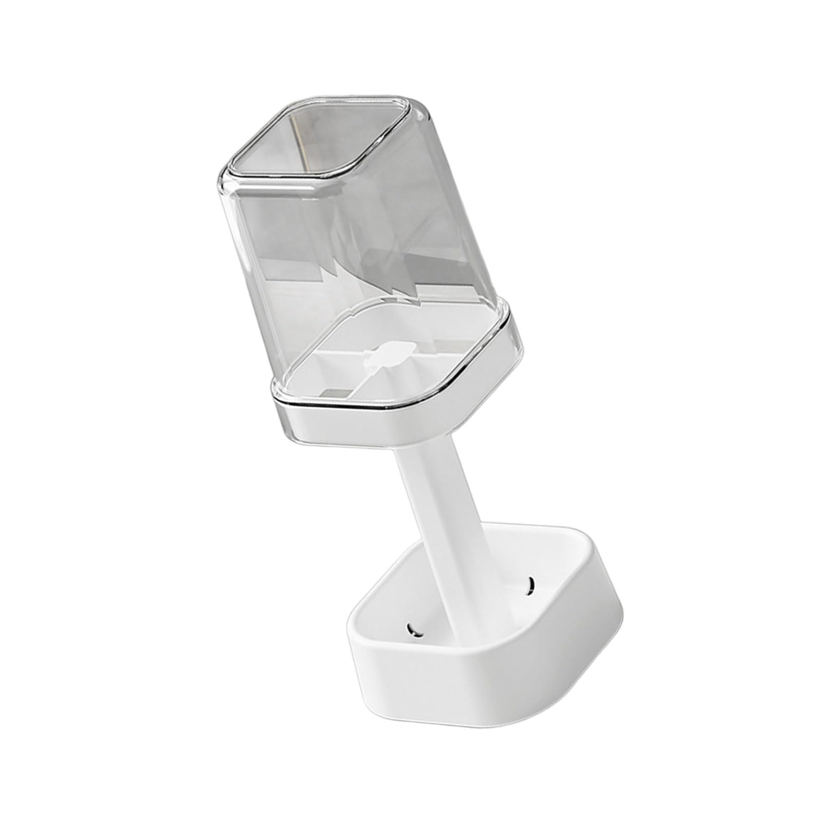 Jazuaiao Toothbrush Organizers with Dustproof Cover Leakproof Base Bathroom Shelf for Mouth Hygiene Essential Bathroom Organizers with Drainage Design