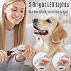 Casfuy New 6-Speed Dog Nail Grinder - 50% More Power Dog Nail Trimmers with 2 LED Lights Quiet 7h Running Time Electric Pet Nail Grinder File Toenail Grinder for Large Medium Small Dogs & Cats (OR) #3