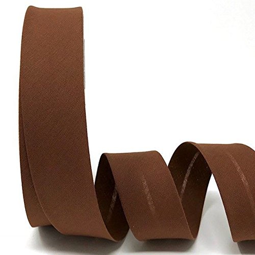 5m Professional Quality 30mm Bias Binding, Machine Washable, 30+ Colours. UK Specialist Seller Edging for Quilting, Sewing, Bunting, Upholstery, Furniture Piping Garments (Russet Brown)