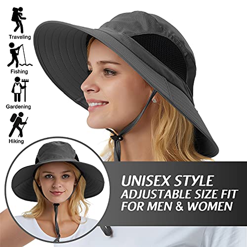 EINSKEY Sun Hat for Men/Women, Waterproof Wide Brim Bucket Hat Foldable Boonie Hat for Fishing Hiking Garden Safari… - Image 4