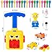 TODKISS Balloon Launcher Toy Set, Balloon Pump Rocket Launcher with 20 Balloons and 2 Balloon Powered Car Toys, Spaceship Toy, Astronaut Figure, Crab Race Car Toy for Kids 3 4 5 6 7 Years Gifts