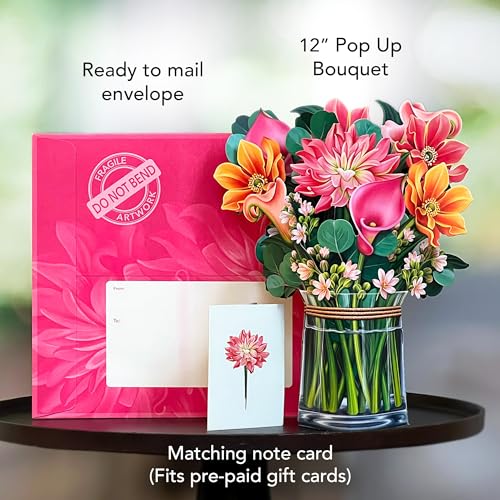 Freshcut Paper 3709 Pop Up Cards, Paper Flower Bouquet 3D Popup Greeting Cards thumb #2