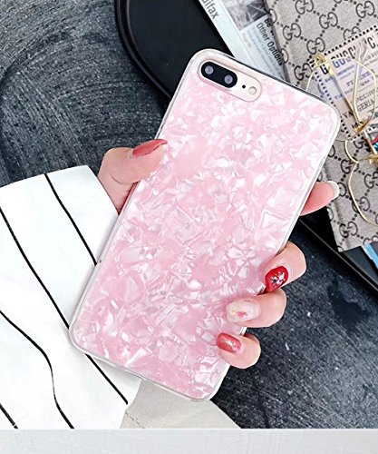 J.west Iphone 8 Plus Case/Iphone 7 Plus Case, Cute Ultra Thin [Tinfoil Series] Macaron Color Bling Lightweight Soft Tpu Case Cover For Iphone 7 Plus / 8 Plus (Pink) #TOP2