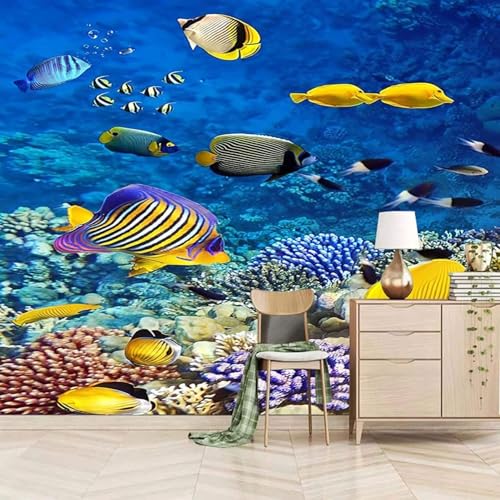 YueMingDi Papel Pintado 3D Sofá Sala De Estar Marino Paisaje Creativo Sala De Estar Sofá Tv Papel Pintado Vinilos De Pared-200Cm×140Cm
