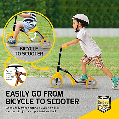 K2 Toddler 3 Wheel Scooter & Ride-On Balance Trike 2-in-1 Adjustable for 2, 3, 4, 5 Year Old Kids Boy or Girl Transforms In Seconds (Blue)