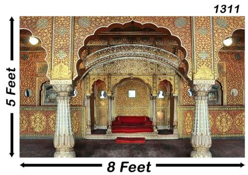 Image of Backdropon Interior Palace Architecture Vintage Art Photography Backdrops Nature Backdrop Curtain Cloth Birthday Background Seamless Photo Booth Prop Backdrop Size 5Feet Height & 8Feet Width(5 * 8)