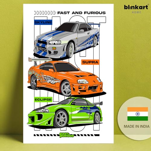 Image of BLINKART Nissan Skyline GT-RCar Posters Sticker Gift Items for Boys Room Wall Decor || Comes with Double-Sided Tape|| Decoration Bedroom Living Room Office Studio Decor | 12x18 In (A3) - CAR-263