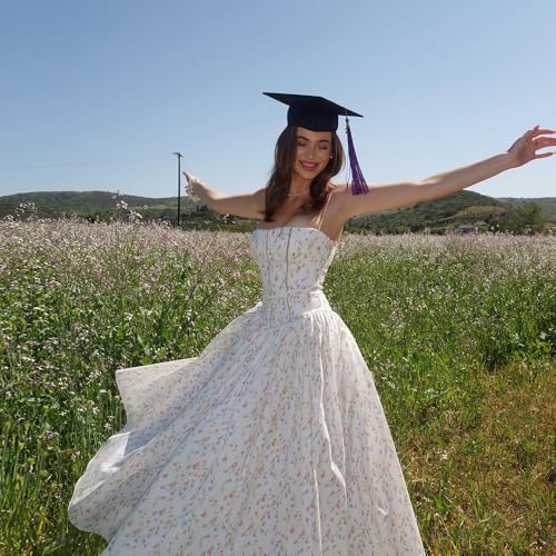 Women's Spaghetti Strap Maxi Dinner Party Dress Elegant Floral Print Holiday Dress 20252