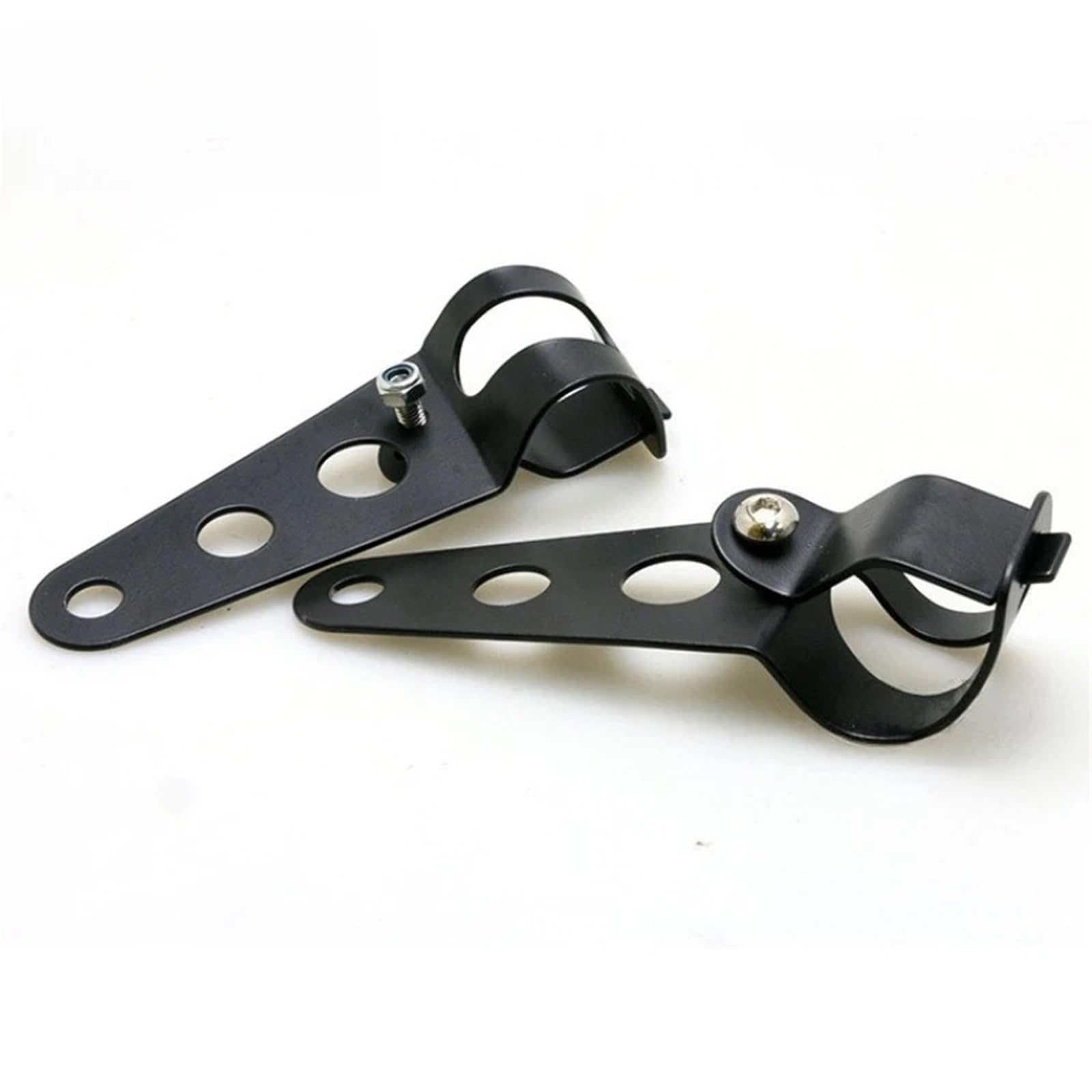 Poausjwy Black Rack Roll Cage Motorcycle Turn Signal Modification Bracket, Headlight Bracket, Front Fork Shock Absorber(Black)
