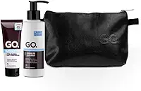 GO. Man Kit Necessaire Barbear Pele Sensíveis Clinical Creme E Pós-Barba Cicatrizante Anti Foliculite Pelo Encravado Irritação