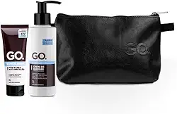 GO. Man Kit Necessaire Barbear Pele Sensíveis Clinical Creme E Pós-Barba Cicatrizante Anti Foliculite Pelo Encravado Irritação