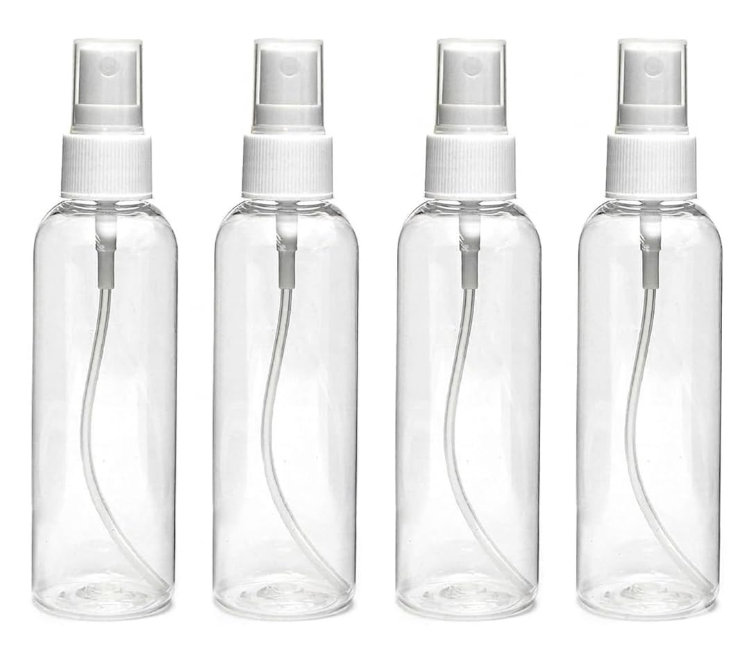 100ML Empty Refillable Fine Mist Sprayer Atomizer Spray Bottle with Ultra-Fine Mist Pump and Cap, for Home/Travel/Beauty/Makeup/Sanitizer-100ml,Transparent (Pack of 2)-image-49