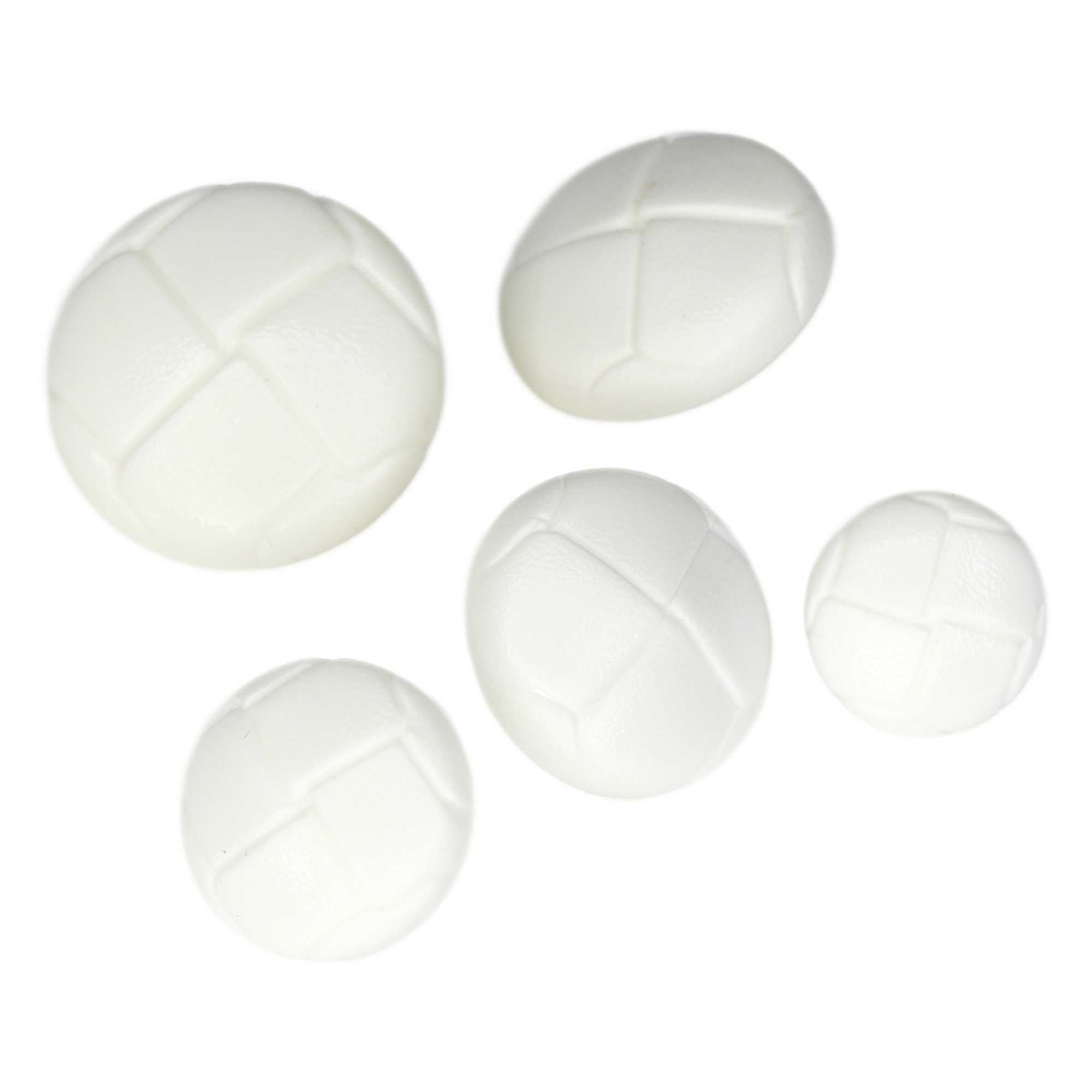 Football Buttons 15mm 18mm 20mm 23mm and 25mm 13 Colours Buy 2 4 or 8 550D, 01 White, 4 20mm