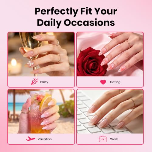 Image of Beetles Medium Almond Nail Extension Kit, 288pcs Nails Tips, 12 Sizes