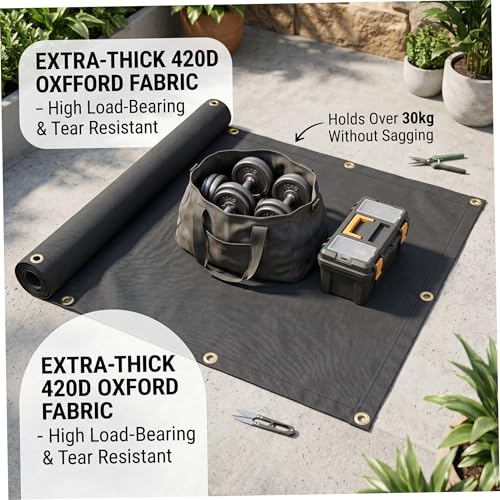 Paravent de balcon gris foncé 2x5m résistant aux intempéries pour terrasse - 3