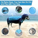 Dog Raincoat,Dog Waterproof Jacket,Reflective Dog Jacket with Hoodie,Lightweight Dog Poncho Slicker,Dog Rain Coat for Medium Large Dogs (Blue, Small) - Image 5