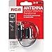 RCA VH101R Outdoor Matching Transformer, Converts Flat Antenna Leads to Coaxial Cable, Connects a Coaxial F Connector Input on a TV to a Flat Antenna 300 Ohm Wire Lead