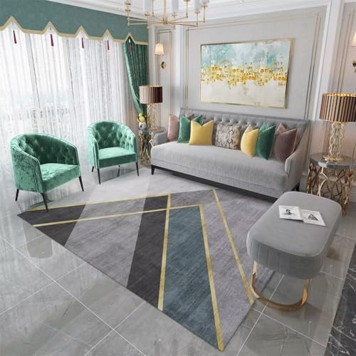 Petit tapis chambre gris et moquette salon grande taille 180x250cm moderne