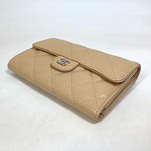 超美品　CHANEL　シャネル　マトラッセ　ミディアム　フラップ　三つ折り財布 キャビアスキン シャネル 財布 三つ折り ミディアムフラップ