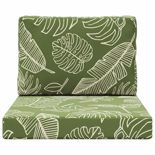 Coussin de canapé extérieur imperméable et lavable avec motif de feuilles