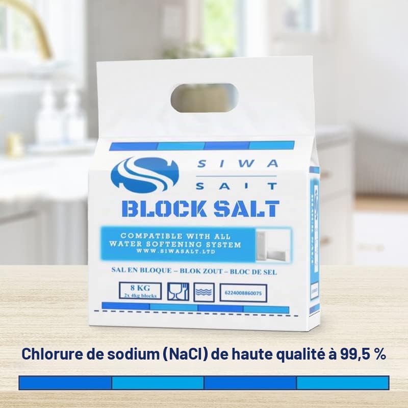 Bloc Adoucisseur d'eau salée 3 x 8 kg | pour Harveys Twintec Kinetico & tous adoucisseurs d’eau salée. -
