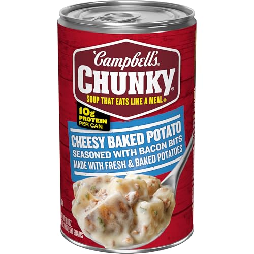 Campbell’s Chunky Soup, Baked Potato with Cheddar and Bacon Bits Soup, 18.8 Oz Can