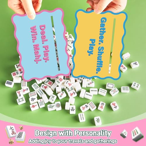6 Piezas Tarjetas Mezcladoras Mahjong en PVC miniatura 4