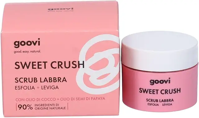 Goovi Sweet Crush Scrub Labbra Esfoliante a Doppia Azione con Ingredienti Naturali