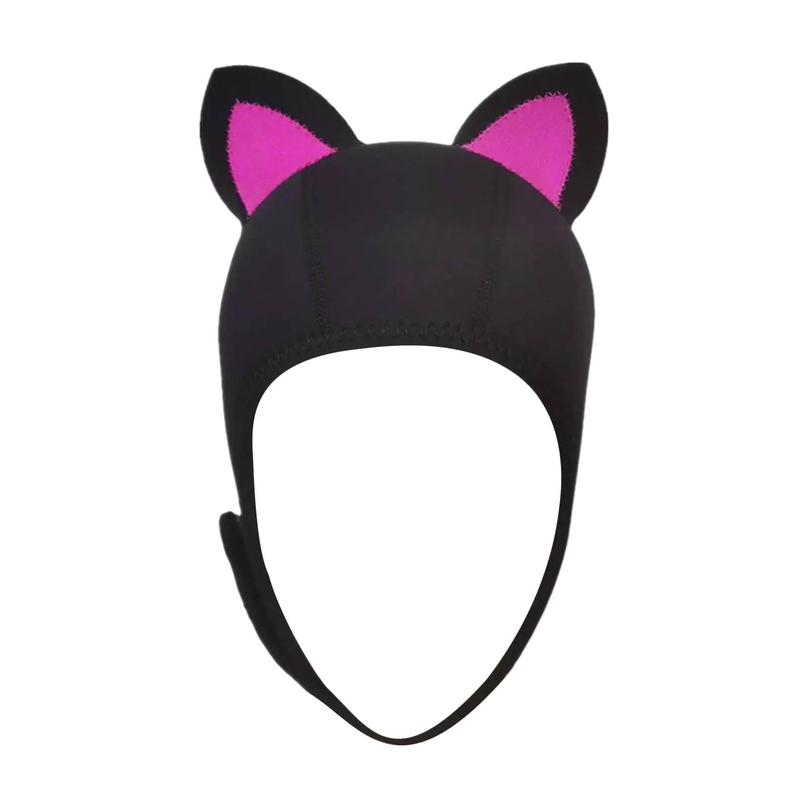 Cappuccio da Sub, Cappello da Nuoto in Neoprene, Cappuccio per Muta, Mantiene al Caldo, Cappello da Surf per Adulti per Rafting, Snorkeling, Vela E KA, Rosa Nera Rossa