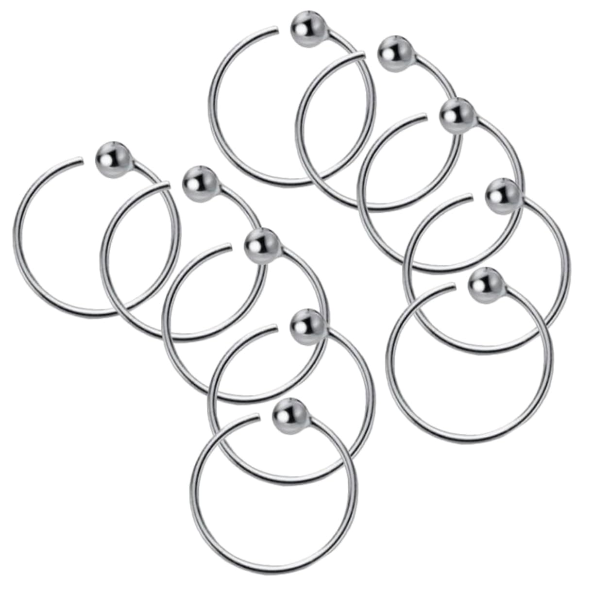 10pcs Hoop Earrings for Women 6mm Cartilage Piercing Earrings Stylish Ear Rings for Multiple Piercings Dainty and Lightweight Design