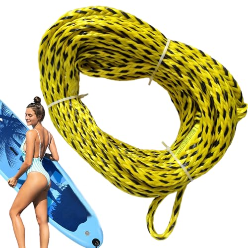Cuerdas de Botes, Cuerda de Remolque de Botes | Tarra de Remolque Profesional Segura | Líneas de Muelle Marina de Servicio Pesado para el esquí de navegación Wakeboard Kneeboarding Fitness Climb