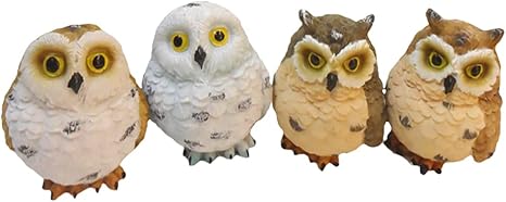 Amazon Co Jp Iplusmile フクロウ置物 かわいい 梟 ふくろう雑貨 フクロウ装飾 樹脂 装飾 おしゃれ ガーデニング ホーム キッチン