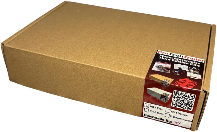 Make: Electronics 3rd Ed Kit 1 Economy - Beginner, Intermediate, & Advanced (Teen - Adult) Component Pack for The Experiments in Make: Electronics 3rd Ed by Charles Platt - Covers Sections 1-3