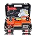 Hydraulic Crimping, 5Ton Electric Car Hydraulic Jack With Tire Inflator Pump And LED Flashlight 3 In 1 Lift Jacks With Safe Hammer Tools For Car(Orange)
