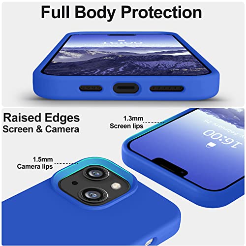 Vooii Compatible with iPhone 14 Case, [Anti-Scratch Microfiber Lining] [Soft Touch Premium Liquid Silicone], Ultra Slim Shockproof Protective Phone Case for iPhone 14 - Klein Blue by Vooii - Image 3