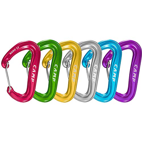Camp USA, Nano 22 Carabiner Rack Pack, Assorted, 6 Pack
